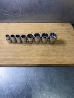 Heyco doppenset 8 delig inch maten met 1/2 aansluiting, Ophalen, Zo goed als nieuw