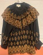 Antik Batik Blouse Maat 42/L zwart cognac, Ophalen of Verzenden, Zo goed als nieuw, Maat 42/44 (L), Zwart