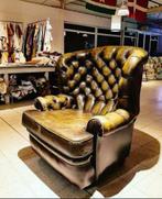 Chesterfield/Pegasus stoel, Huis en Inrichting, Fauteuils, Ophalen, Gebruikt, Leer