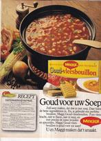 Retro reclame 1980 Maggi goud vleesbouillon tomatensoep, Overige typen, Ophalen of Verzenden