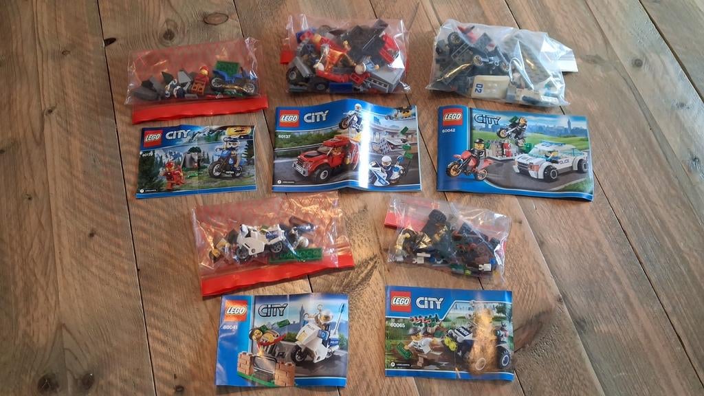 5x lego set politie, Ophalen of Verzenden, Zo goed als nieuw, Complete set, Lego