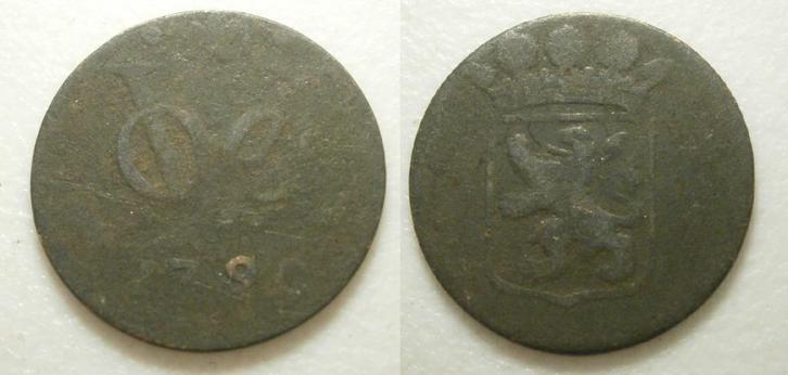 7] Holland VOC Duit 1790, Postzegels en Munten, Munten | Nederland, Losse munt, 1 cent, Vóór koninkrijk, Ophalen of Verzenden