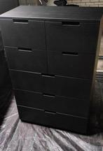Mat Zwarte Ikea Nordli Ladekast - 7 Lades, Huis en Inrichting, Ophalen, Overige materialen, Gebruikt, 50 tot 100 cm