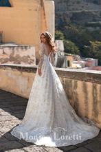 Trouwjurk Ivoorwit - Maat S/M, Ophalen, Trouwjurk, Wit, Monica Loretti