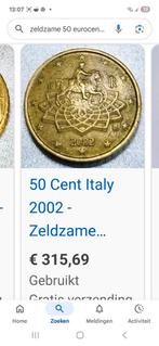Zeldzame 50 Cent Italië 2002, Ophalen of Verzenden, Italië, 50 cent