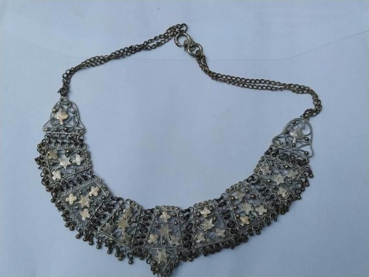 Vintage Zilveren Ketting - Goede Staat, Sieraden, Tassen en Uiterlijk, Kettingen, Gebruikt, Zilver, Zilver, Met hanger, Verzenden