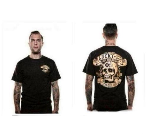 t-shirt, booze bikes and broads, biker, rocker, skull, zwart, Kleding | Heren, T-shirts, Nieuw, Overige maten, Zwart, Ophalen of Verzenden