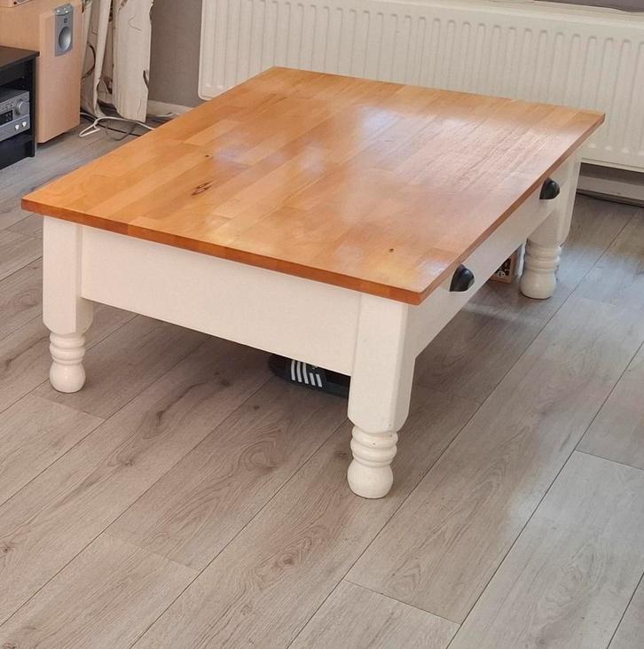 Salontafel met la te koop, Huis en Inrichting, Tafels | Salontafels, Gebruikt, Minder dan 50 cm, 50 tot 100 cm, 100 tot 150 cm