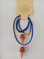 Ijsjes armband en ketting, Sieraden, Tassen en Uiterlijk, Ophalen of Verzenden, Nieuw, Blauw, Overige materialen