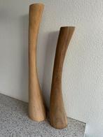 Kaarsenkandelaar hout, Minder dan 25 cm, Ophalen of Verzenden, Zo goed als nieuw, Hout