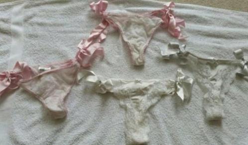 4 x string roze wit maat s maat 36 lingerie onderkleding, Kleding | Dames, Ondergoed en Lingerie, String, Verzenden