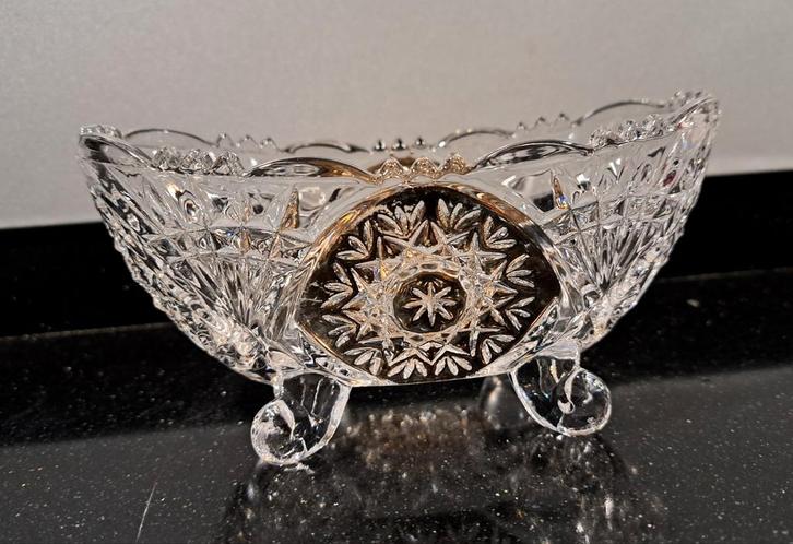 Kristallen Anna Hütte bonbonaire schaaltje, zie omschrijving, Antiek en Kunst, Antiek | Glas en Kristal, Ophalen of Verzenden