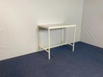 Hoge vergadertafel, wit blad, wit frame, 120 x 80 cm., Ophalen, Gebruikt