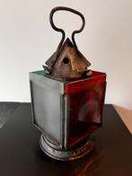 Oude metalen seinlamp / spoorlamp, Verzamelen, Spoorwegen en Tramwegen, Ophalen of Verzenden, Gebruikt, Trein, Overige typen