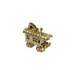Gouden Kettinghanger Woonwagen Huisje Op Wielen -12 g Goud, Sieraden, Tassen en Uiterlijk, Kettinghangers, Overige voorstellingen