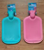 2 rubberen warmwater kruiken roze en groen zgan, Ophalen of Verzenden, Zo goed als nieuw, Overige typen