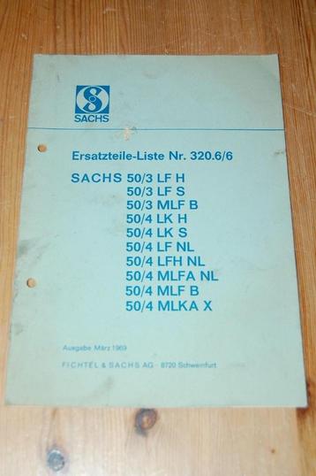 Sachs 50 /3 en 50 /4 onderdelenboek uitgave maart 1969 beschikbaar voor biedingen