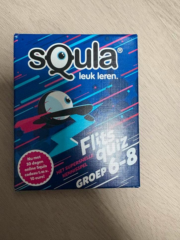 Squla Flits Quiz - Leuk Leren!, Hobby en Vrije tijd, Gezelschapsspellen | Bordspellen, Zo goed als nieuw, Een of twee spelers