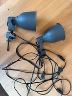 2x grijze hektar IKEA lampjes, Huis en Inrichting, Lampen | Wandlampen, Ophalen of Verzenden, Gebruikt, Metaal, Industriel