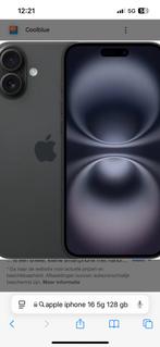 APPLE Iphone 16 5G -128 GB Zwart nieuw in doos(ongeopend), Telecommunicatie, Mobiele telefoons | Apple iPhone, Ophalen of Verzenden