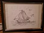 Tekening van een mooi schip, Antiek en Kunst, Kunst | Tekeningen en Foto's, Ophalen of Verzenden