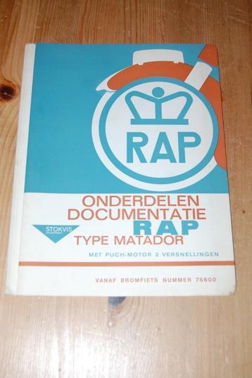 RAP Matador met Puch motor onderdelenboek. beschikbaar voor biedingen