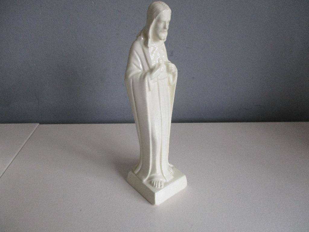 Plateel beeldje Christus Sint Joseph Venlo beeldenfabriek, Ophalen of Verzenden