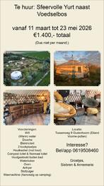 Te huur: Sfeervolle Yurt naast Voedselbos, Ophalen, Gebruikt, Tot en met 2