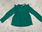 Sissy Boy blouse top donkergroen groen met roesel mt 122-128, Kinderen en Baby's, Kinderkleding | Maat 122, Sissy Boy, Meisje