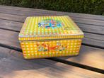 Vintage blik met borduurprint, Ophalen of Verzenden, Gebruikt, Overige