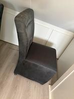 4 Grijze Eetkamerstoelen met Wieltjes, Huis en Inrichting, Stoelen, Ophalen, Zo goed als nieuw, Vier, Stof