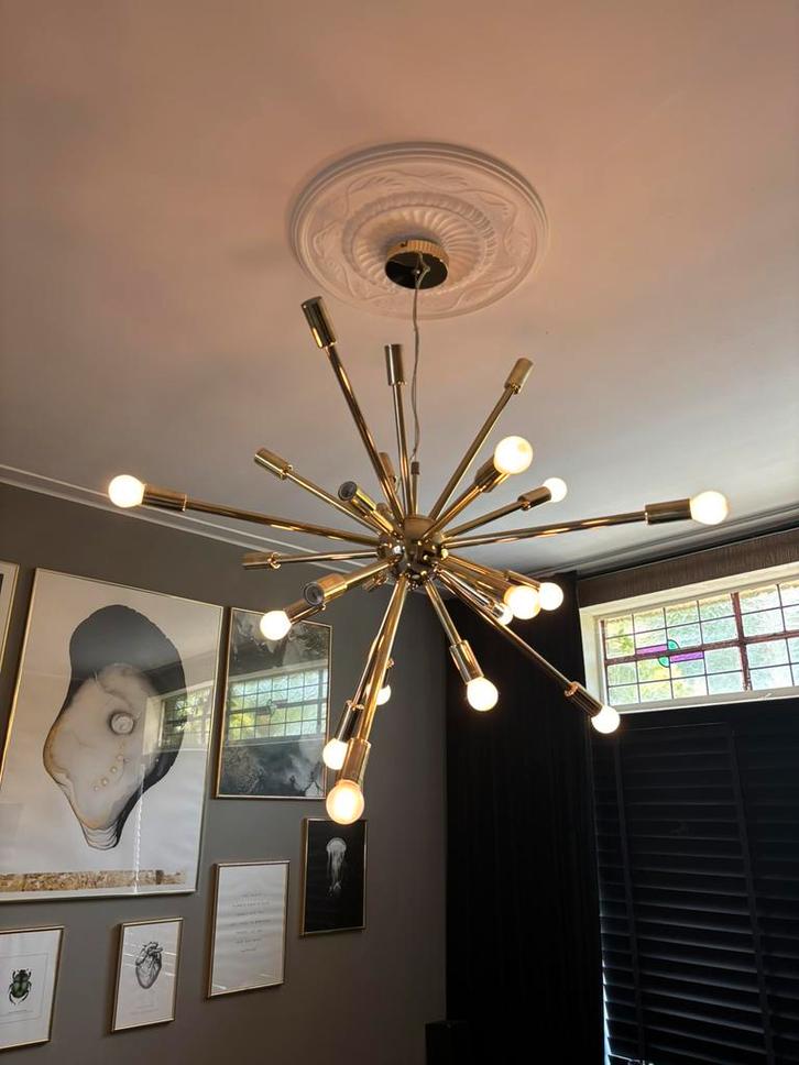 Westwing moderne kroonluchter Spike XL, Huis en Inrichting, Lampen | Plafondlampen, Zo goed als nieuw, Ophalen