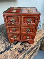 India klein ladekastje Indiase kastje klein metaal beslag, Huis en Inrichting, Gebruikt, India indiase oosters, 5 laden of meer