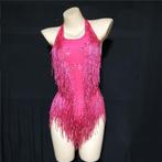 Dames roze glitter bodysuit / jumpsuit party festival outfit, Verzenden, Maat 46/48 (XL) of groter, Nieuw, Overige thema's