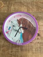 Wandklok Miss Melody - paarden - paars, Ophalen of Verzenden, Zo goed als nieuw