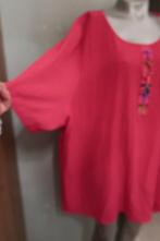 Yoek prachtige cerise kleur wijde blouse als nieuw 5xl, Yoek, Verzenden, Blouse of Tuniek, Zo goed als nieuw