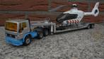 Ford Cargo dieplader SIKU helicopter rijkspolitie 1/55, Hobby en Vrije tijd, Modelauto's | 1:50, Ophalen of Verzenden, Gebruikt
