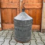 Bus kan ton zink oud brocante diameter 40 cm hoogte 70 cm, Antiek en Kunst, Ophalen of Verzenden