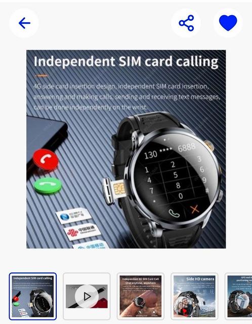 Smartwatch, Sieraden, Tassen en Uiterlijk, Smartwatches, Zo goed als nieuw, Android, Zwart, Conditie, Ophalen of Verzenden