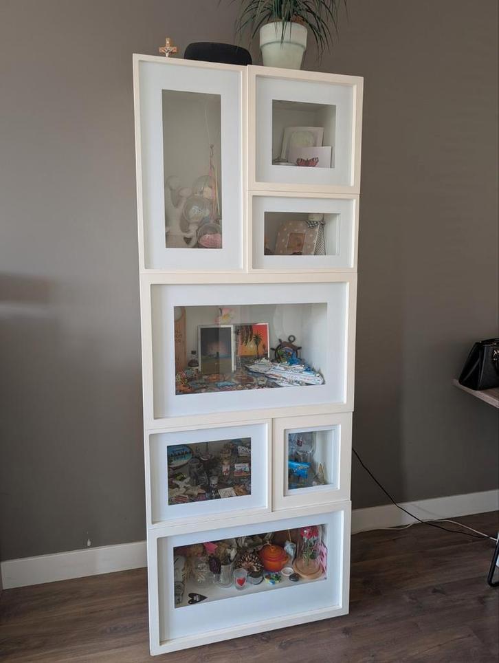 Ikea vitrine kast, Huis en Inrichting, Kasten | Vitrinekasten, Zo goed als nieuw, 150 tot 200 cm, 50 tot 100 cm, 25 tot 50 cm