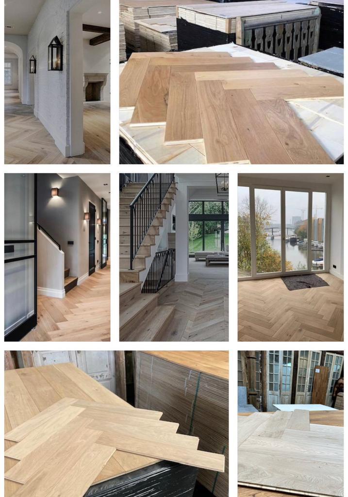 EIKEN VISGRAAT VLOEREN parket grote voorraad al vanaf €29,95, Huis en Inrichting, Stoffering | Vloerbedekking, Nieuw, Parket, 75 m² of meer
