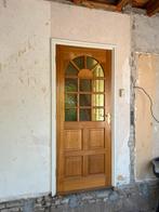 Massief houten deur met glas, 80 tot 100 cm, Glas, Zo goed als nieuw, Ophalen