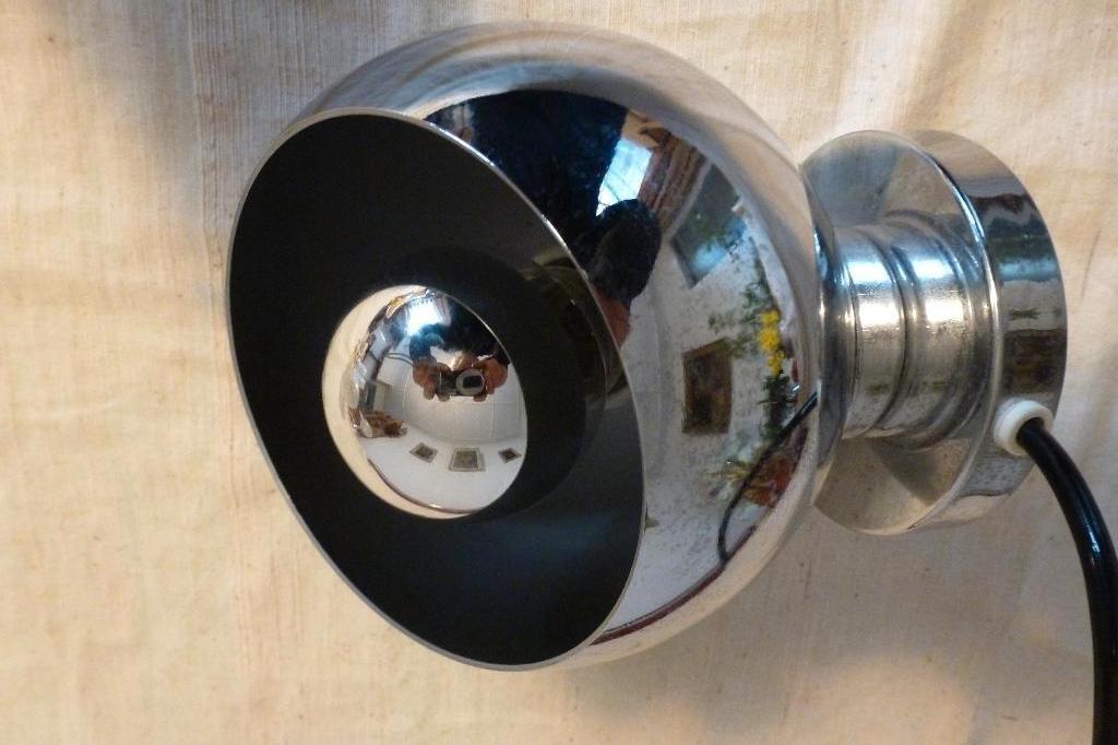 Goffredi Reggiani,WANDLAMP,sixties,zeventies,EYEBALLLAMP, Ophalen of Verzenden, Gebruikt, Metaal, SIXTIES,ZEVENTIES,POP,SPACE AGE,MID-CENTURY,ITALIAN DESIGN