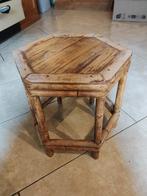 Rotan bijzettafel, Huis en Inrichting, Tafels | Bijzettafels, 45 tot 60 cm, Minder dan 55 cm, Rond, Ophalen of Verzenden