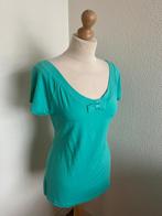 King Louie maat XL turquoise blauw strik tshirt top 2873, Kleding | Dames, Blauw, Maat 46/48 (XL) of groter, Ophalen of Verzenden