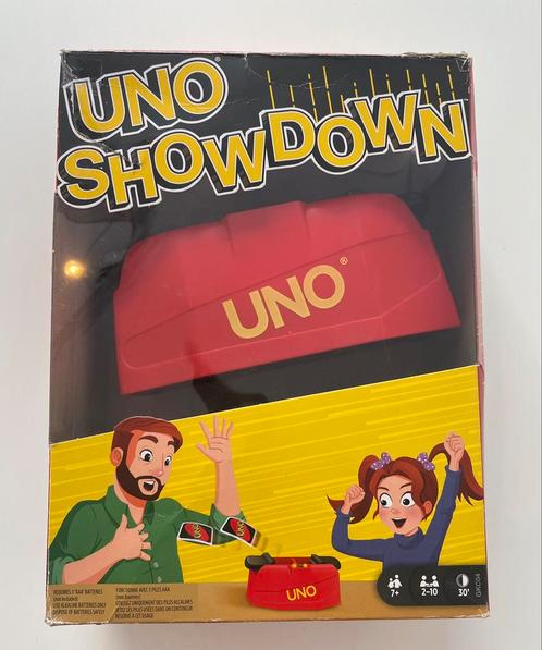 Spel Uno Showdown met geluid, Hobby en Vrije tijd, Gezelschapsspellen | Kaartspellen, Gebruikt, Ophalen of Verzenden