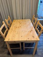 IKEA INGO Table with 4 IVAR Chairs, Ophalen, 50 tot 100 cm, Zo goed als nieuw, Rechthoekig