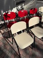 8 retro eromes schoolstoelen, Huis en Inrichting, Stoelen, Ophalen, Gebruikt, Wit, Vijf, Zes of meer stoelen