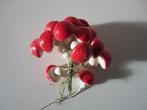 oude kerstversiering lotje oude watten paddenstoelen, Ophalen of Verzenden, Gebruikt