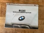 Zeldzame BMW E12 M535i-brochure – Engels, in nieuwstaat, Ophalen of Verzenden, Zo goed als nieuw, BMW